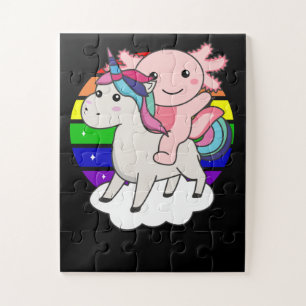 Axolotl Unicorn Rainbow Animals Unicorns Legpuzzel
