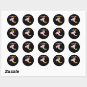 Axolotl Unilotl Unicorn-zoete Axolotl Rainbow Ronde Sticker (Vel)