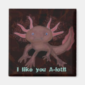 Axolotl Valentijn magneet (Voorkant)