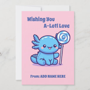 Axolotl Valentijnsdag Kaart