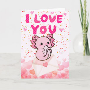 Axolotl valentijnskaarten kaart