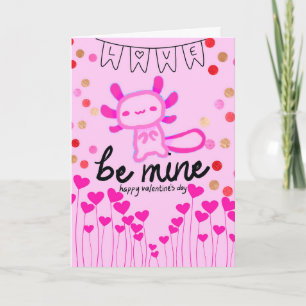 Axolotl valentijnskaarten kaart