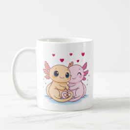 Axolotl Valentine Love Mug – Cute Couple Koffiemok