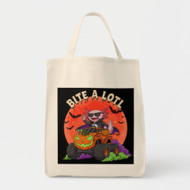 Axolotl Vampire Halloween Monster Truck Snoep Tote Bag