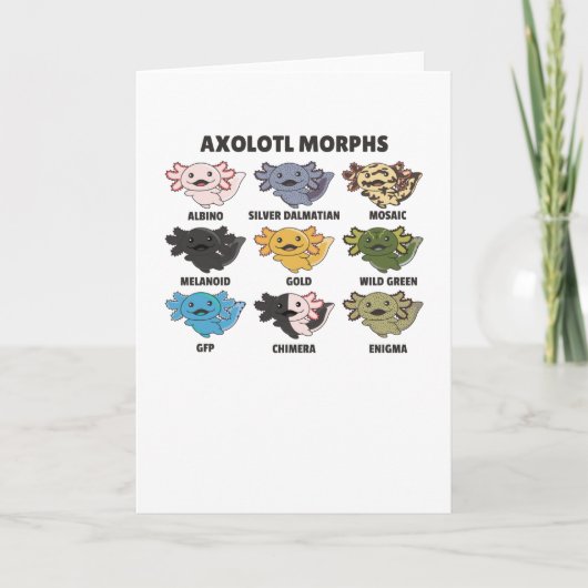 Axolotl van zoete dieren uit de wereld kaart (Voorkant)