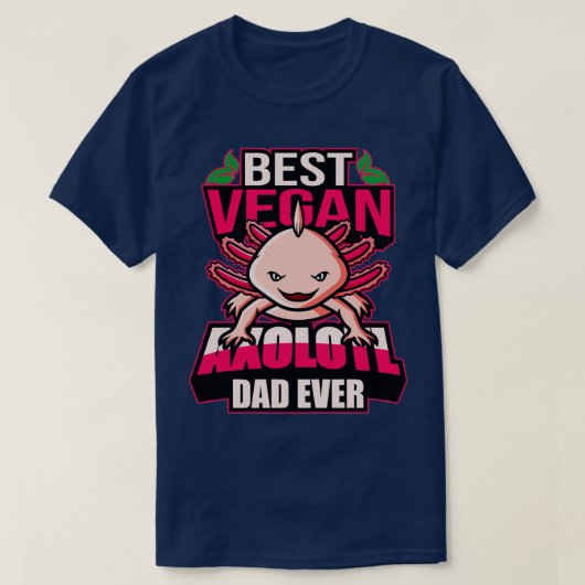 Axolotl Vegan Pet Tail Lsteek Gift Idee T-shirt (Design voorkant)