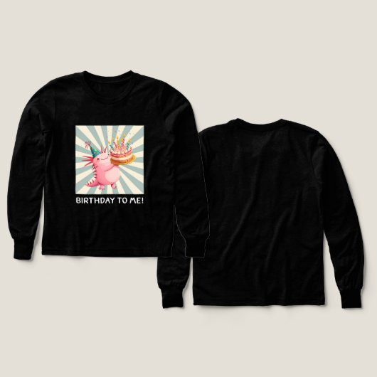 Axolotl-verjaardag (Voorkant /achterkant)