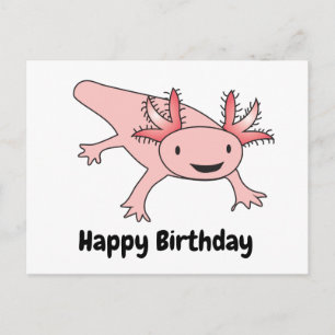 Axolotl Verjaardag Grappig Schattige Briefkaart