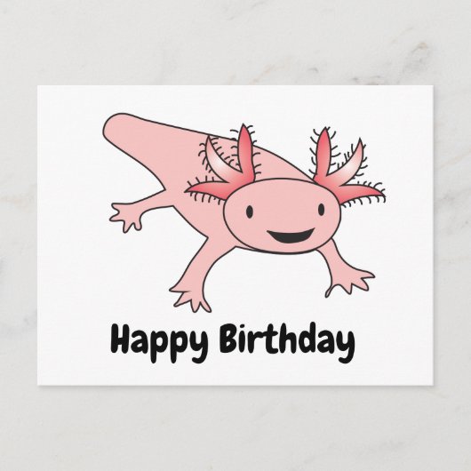 Axolotl Verjaardag Grappig Schattige Briefkaart (Voorkant)