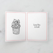 Axolotl Verjaardag Kaart met Kleurplaat Binnen (Binnen)