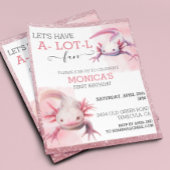 Axolotl Verjaardag Roze Glitter look