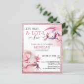 Axolotl verjaardag Roze Glitter uitzicht (Staand voorkant)