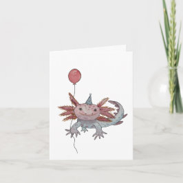 Axolotl verjaardagskaart bedankkaart