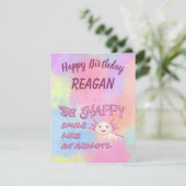 Axolotl verjaardagskaart kaart (Staand voorkant)