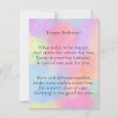 Axolotl verjaardagskaart kaart (Achterkant)