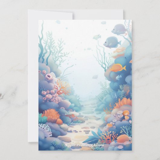 Axolotl verjaardagsuitnodiging kaart (Achterkant)