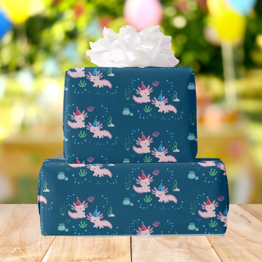 Axolotl Verjaardagswensen Cadeaupapier