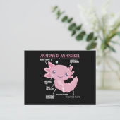 Axolotl-verklaringsanatomie van een Axolotl Briefkaart (Staand voorkant)