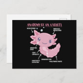 Axolotl-verklaringsanatomie van een Axolotl Briefkaart (Voorkant / Achterkant)