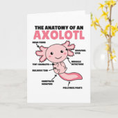 Axolotl-verklaringsanatomie van een Axolotl Kaart (Gele Bloem)