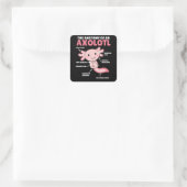 Axolotl-verklaringsanatomie van een Axolotl Vierkante Sticker (Tas)