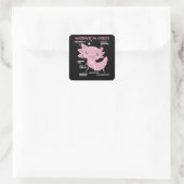 Axolotl-verklaringsanatomie van een Axolotl Vierkante Sticker (Tas)