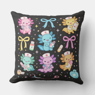 Axolotl-verpleegster Cute Kawaii-cadeau voor verpl Kussen