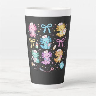 Axolotl-verpleegster Cute Kawaii-cadeau voor verpl Latte Mok