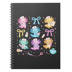 Axolotl-verpleegster Cute Kawaii-cadeau voor verpl Notitieboek