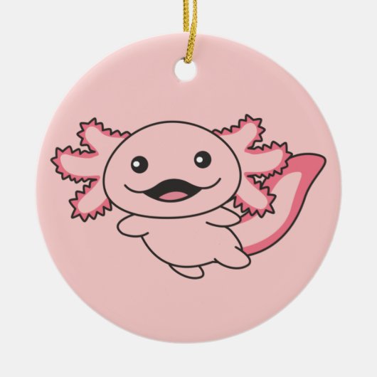 Axolotl Verschillende soorten Axolotls Cute Animal Keramisch Ornament (Voorkant)