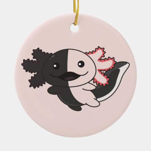 Axolotl Verschillende soorten Axolotls Cute Animal Keramisch Ornament (Voorkant)