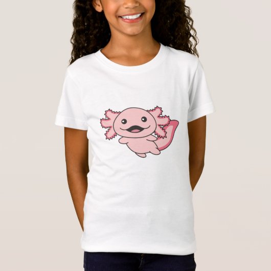 Axolotl Verschillende soorten Axolotls Cute Animal T-shirt (Voorkant)