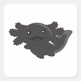 Axolotl Verschillende soorten Axolotls Cute Animal Vierkante Sticker