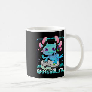 Axolotl Video Gamer Kawaii Pastel Gothic Schattige Koffiemok