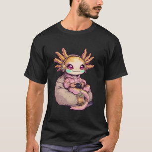 Axolotl Videogames Schattige Kawaii Meisje Axolotl T-shirt