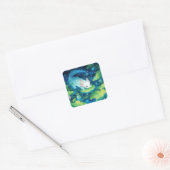 Axolotl Vijver Hemel Vierkante Sticker (Envelop)
