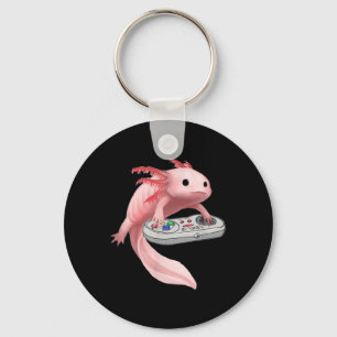 Axolotl Vis Speelt Videospel Witte-axolotl Liza Sleutelhanger