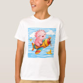 Axolotl-vlak T-shirt (Voorkant)