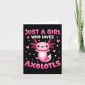 Axolotl voor meisjes gewoon een meisje dat van axo kaart (Voorkant)