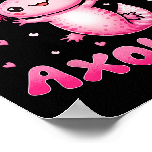 Axolotl voor meisjes gewoon een meisje dat van axo poster (Hoek)