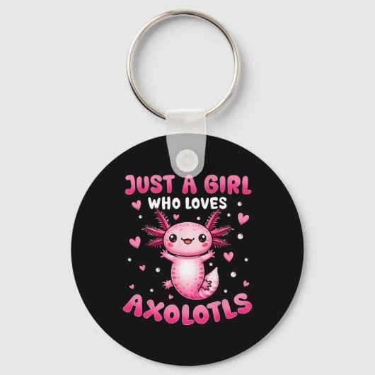 Axolotl voor meisjes gewoon een meisje dat van axo sleutelhanger (Voorkant)