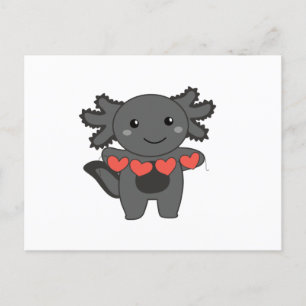 Axolotl voor Valentijnsdag Mooie Dieren Met Feestdagenkaart