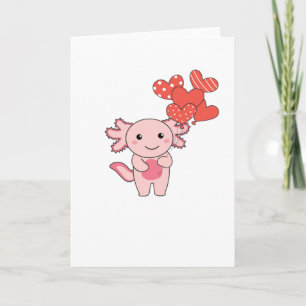 Axolotl voor Valentijnsdag Mooie Dieren Met Kaart