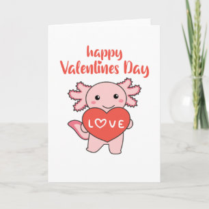 Axolotl voor Valentijnsdag Mooie Dieren Met Kaart