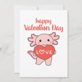 Axolotl voor Valentijnsdagen die met Kaart (Voorkant)
