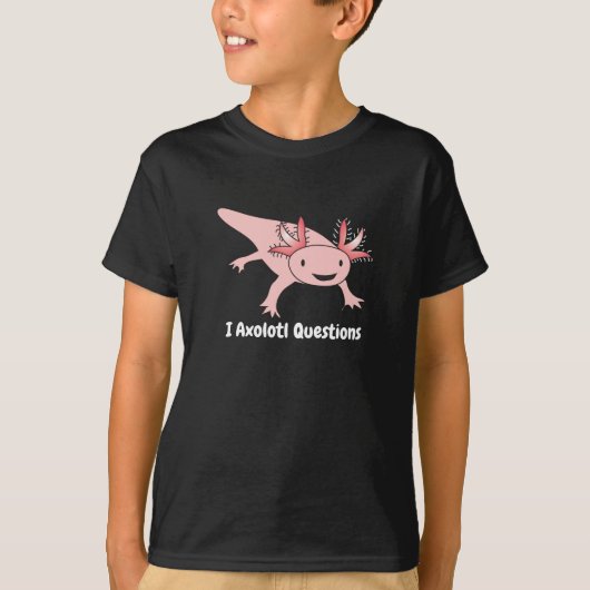 Axolotl Vragen Cute Funny T-shirt (Voorkant)