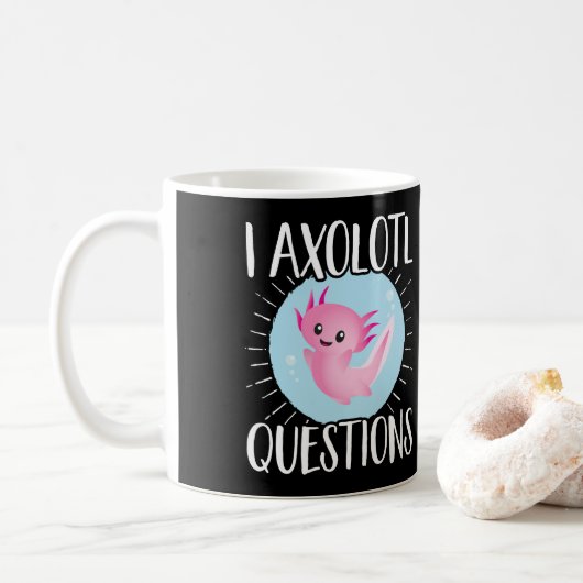 Axolotl Vragen Kawaii Koffiemok (Met donut)