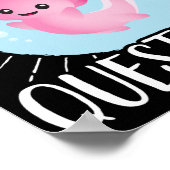 Axolotl Vragen Kawaii Poster (Hoek)