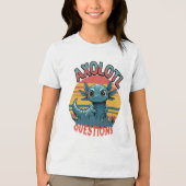 "AXOLOTL VRAGEN – Retro Graffiti Vibes" Tri-Blend Shirt (Voorkant)