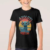 "AXOLOTL VRAGEN – Retro Graffiti Vibes" Tri-Blend Shirt (Voorkant)
